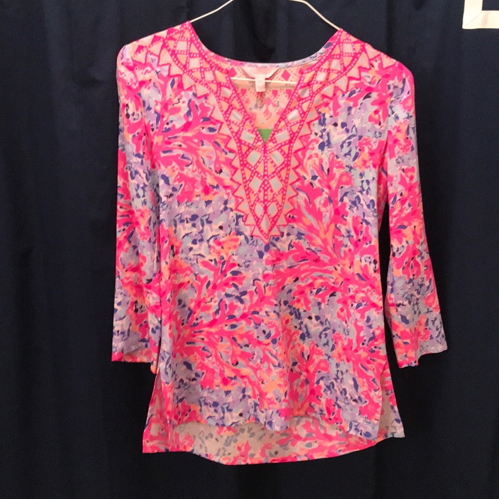 NWT Lilly Pulitzer Renata Tunic- Coco Coral Crab